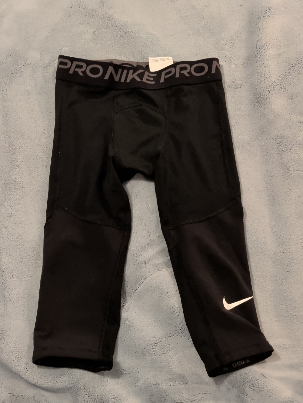 Nike Pro Boys Compression Leggings with White Swoosh